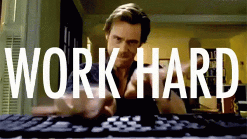Work Hard At Home Typing GIF