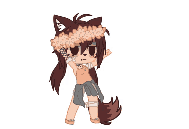 a girl with a flower crown on her head