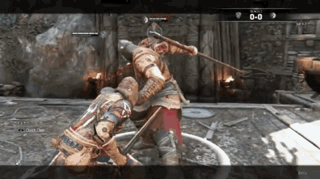 a screenshot of a video game shows a score of 0-0