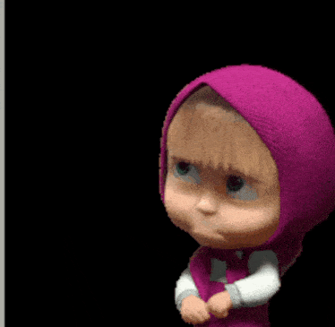 a cartoon character says khanza sedih nah on the black background