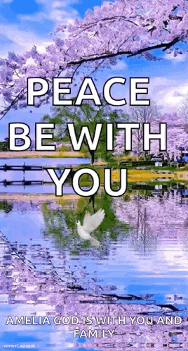 a peace be with you amelia god is with you and family