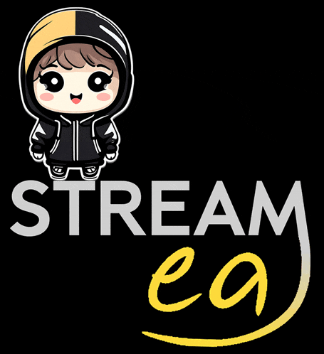 a stream ea logo with a girl in a hood