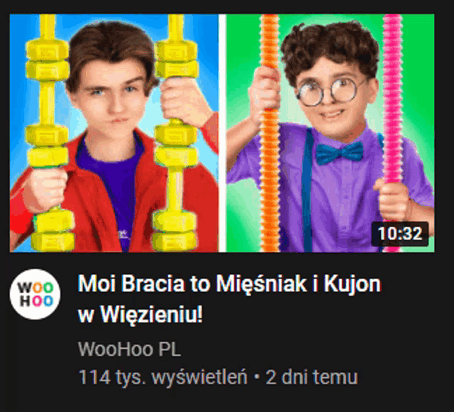 two boys are holding dumbbells in their hands with the time 10:32 on the bottom right