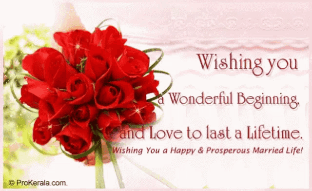a wishing you a wonderful beginning and love to last a lifetime message