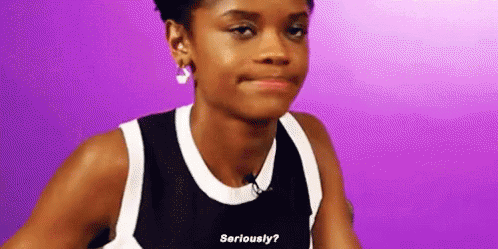 Leti Tia Wright Shuri GIF - Leti Tia Wright Shuri Seriously GIFs