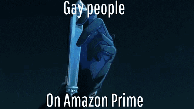 a picture of a man with the words gay people on amazon prime on the bottom