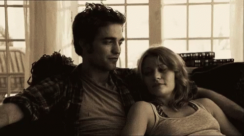 Couch Couple On Sofa GIF