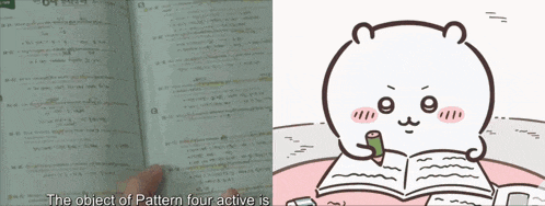a person is reading a book next to a picture of a bear reading a book