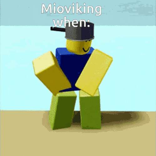 a cartoon character with the words mioviking when written on the bottom