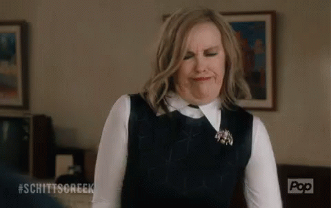 After Dropping A Bomb GIF - Catherine O Hara Schitts Creek Okay GIFs