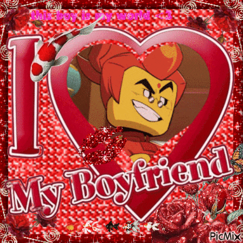 a picture of a cartoon character with the words " i love my boyfriend "