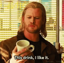 Thor Drinks GIF - Thor Drinks Another One GIFs
