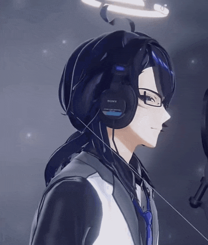 a person wearing headphones that say sony on it