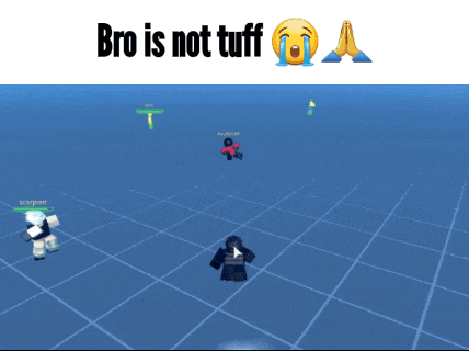 a blue background with the words bro is not tuff on it