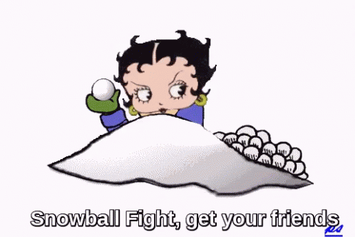 Snowball Fight Gotcha GIF - Snowball Fight Gotcha Get Your Friends GIFs