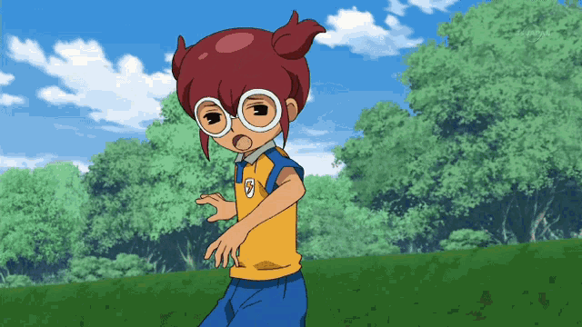 a cartoon character with a number 3 on his shirt
