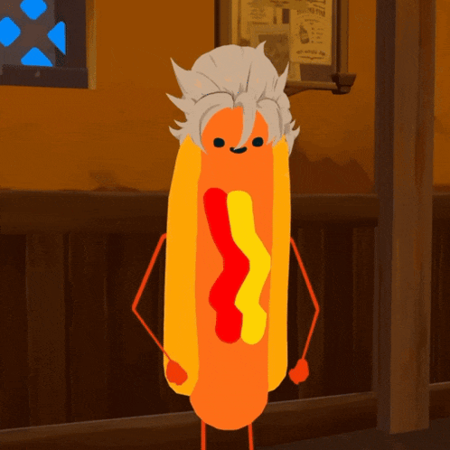 a hot dog with ketchup and mustard on it