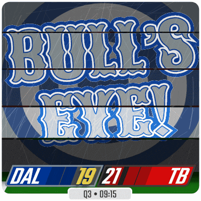 a scoreboard shows that the bulls are leading the dallas cowboys 19 to 21