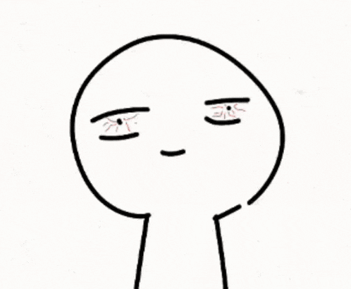 a drawing of a stick figure with a tear coming out of his eye