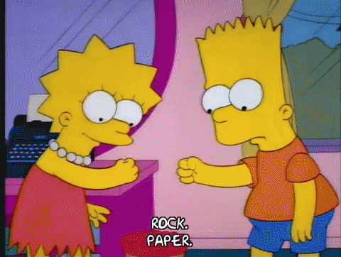 Rock Paper GIF - Rock Paper Simpsons GIFs