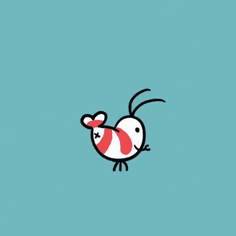 a cartoon drawing of a bug with an exclamation point and a question mark above it