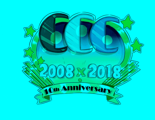 a logo for a 10th anniversary of ccs 2008 x 2018