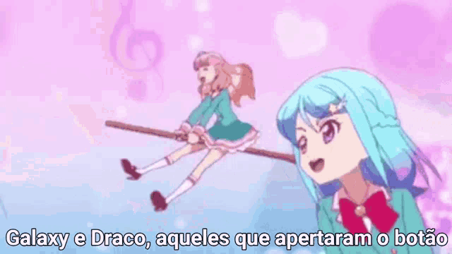 a girl is sitting on a broom in the sky .
