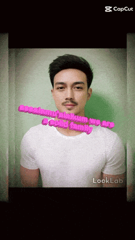 a man in a white shirt with a caption that says " apalamu alaikum we are a cool family "