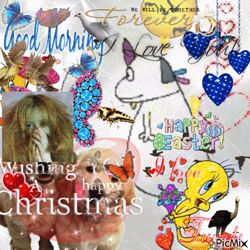 a collage of images with the words wishing you a happy christmas on the bottom