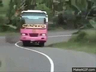 Bus Motorcycle GIF - Bus Motorcycle Accident GIFs