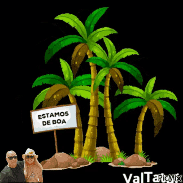 a sign that says estamos de boa on it