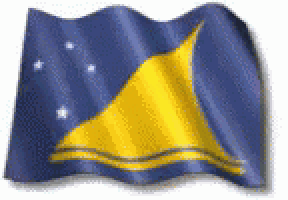 a blue and yellow flag with a sailboat on it