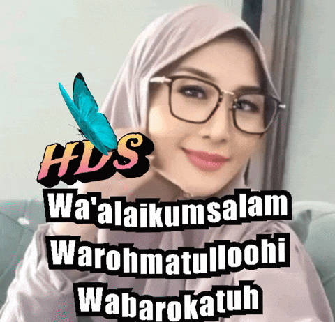 a woman wearing glasses and a hijab says hds wa ' alaikumsalam