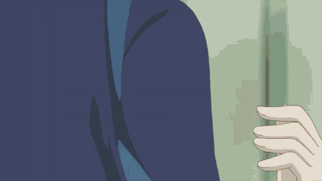 a girl with blue hair and a girl with yellow hair are talking to each other