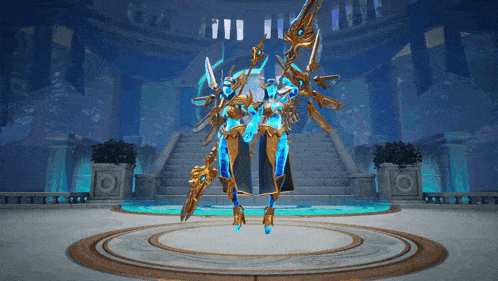 a video game character with a sword and a bow