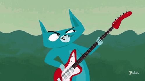 Kitty Is Not A Cat Electric Guitar GIF - Kitty Is Not A Cat Electric Guitar Flinch GIFs
