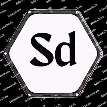 a hexagonal shape with the letter sd inside