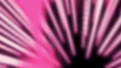 a pink and black background with a circular pattern of lines