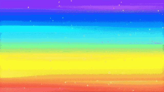 a rainbow colored background with a few stars on it