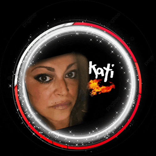 a picture of a woman in a circle with the name kati