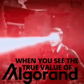 when you see the true value of algorand a man with a laser beam coming out of his eyes