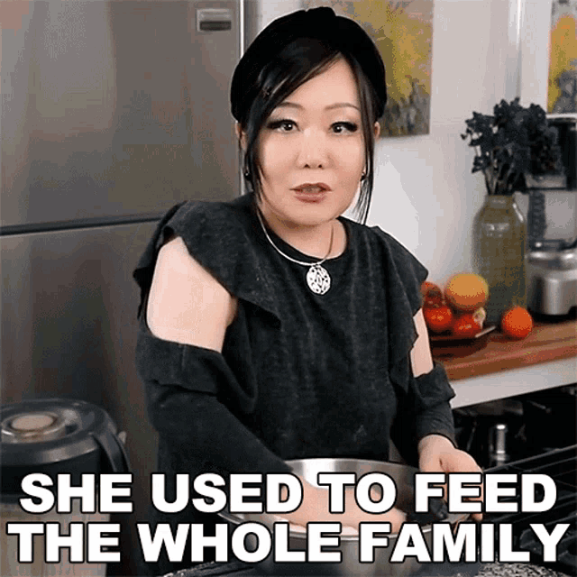 She Used To Feed The Whole Family Emily Kim GIF - She Used To Feed The Whole Family Emily Kim Maangchi GIFs
