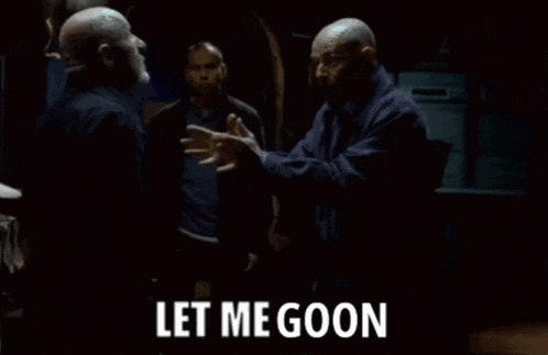 a man with glasses and a beard is saying let me goon