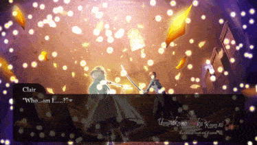 a screenshot of a video game with the name clair on the bottom