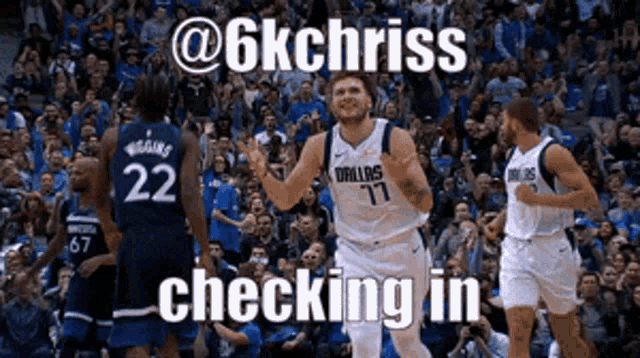 a basketball player from the dallas mavericks is celebrating