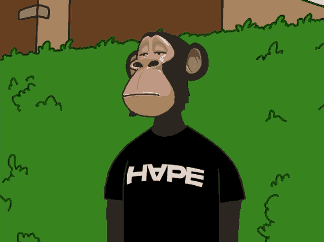 a cartoon monkey wearing a hype t-shirt