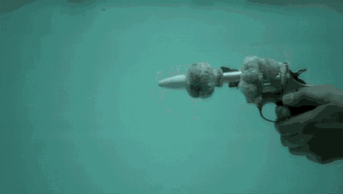 Slow-mo Underwater Bullets - 27450 Fps!! GIF - Underwater Gun Bullet GIFs