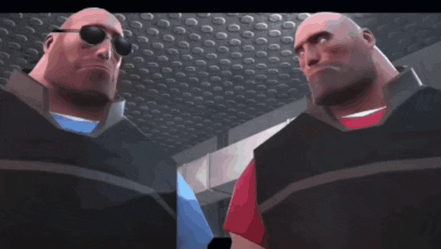 two cartoon characters are standing next to each other and one has sunglasses on