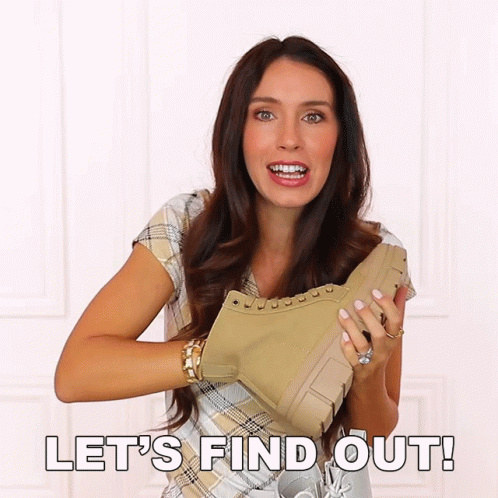 Lets Find Out Shea Whitney GIF - Lets Find Out Shea Whitney Lets Check It Out GIFs