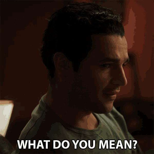 a man is asking what do you mean in a dark room